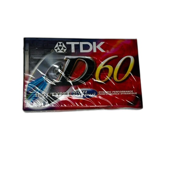 Tdk D60 Cassette Tape audio IECI/TypeI high Output factory sealed - Picture 1 of 7